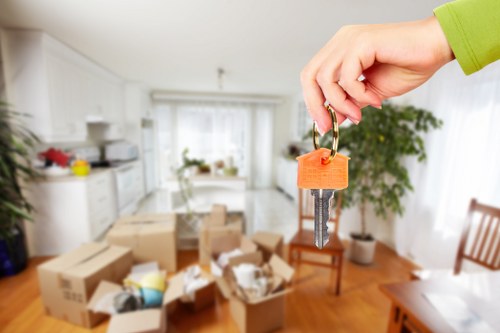 Moving company staff investigating a service issue