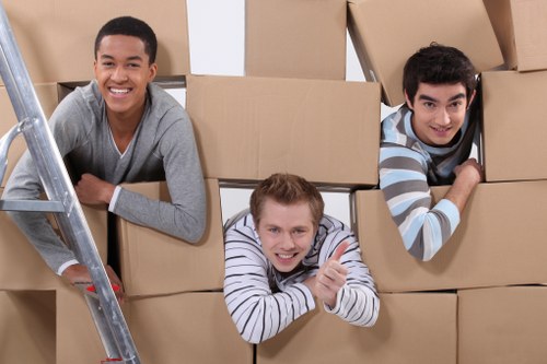 Local moving team working in a Brent neighborhood