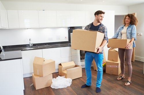 Professional movers handling a resolved complaint process