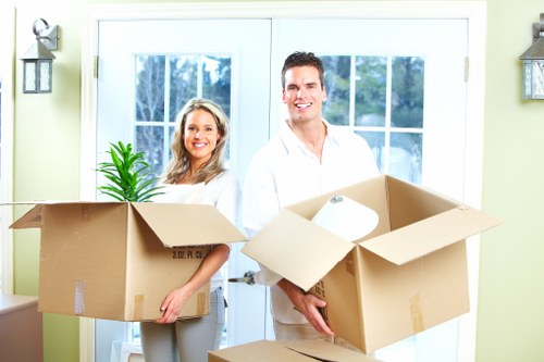Careful loading of furniture and boxes for a flat move in Brent