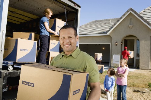 Packed moving van for removals in Brent with local access challenges